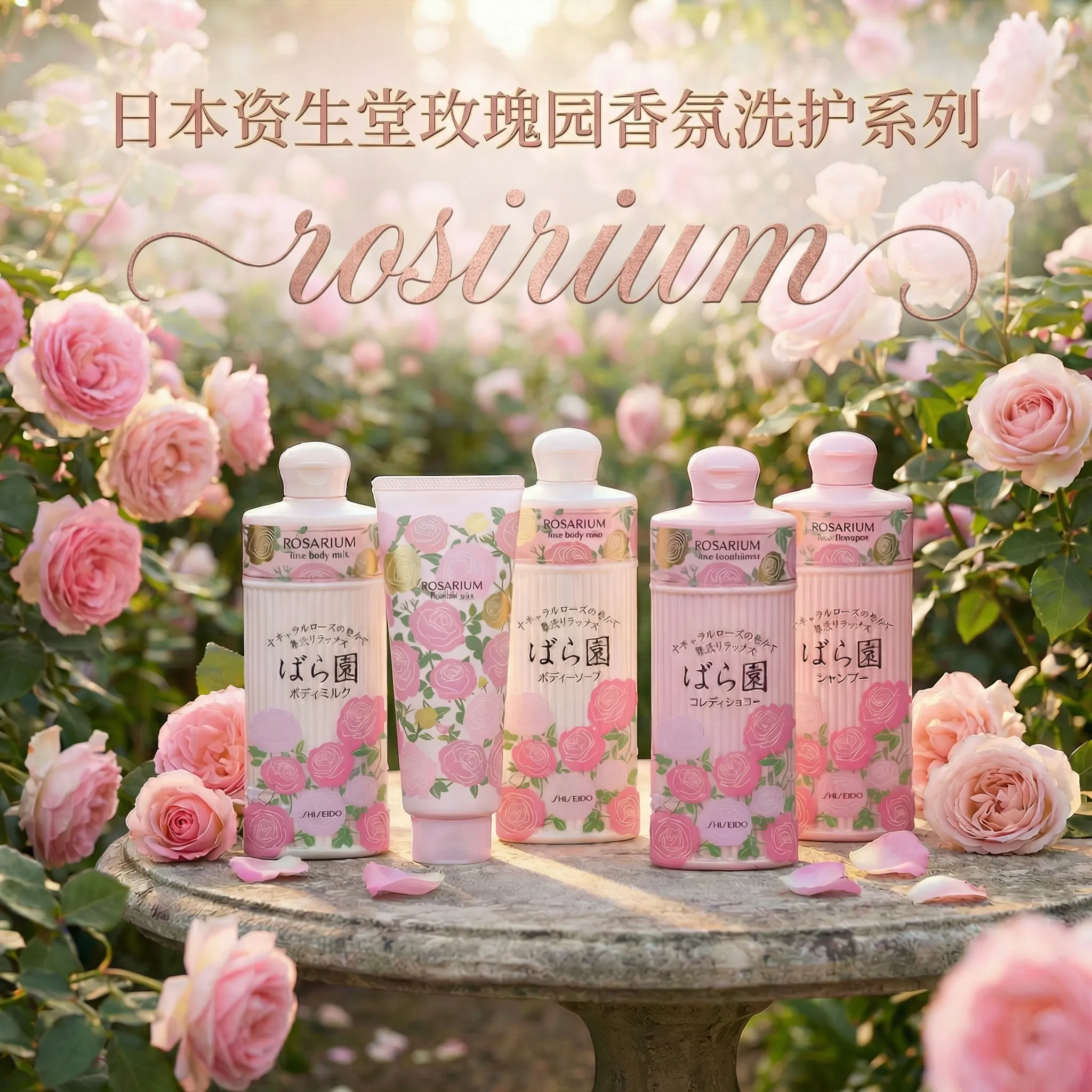 日本资生堂洗发水玫瑰园rosarium香氛玫瑰花香持久留香护发素套装