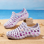 洞洞鞋 涉水 女士溯溪鞋 女男外穿夏2024新款 海边沙滩防滑包头凉拖鞋