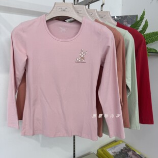 长袖 雅慧琳8460少女卡通莱卡棉保暖内衣青春暖棉圆领套装 秋衣秋裤