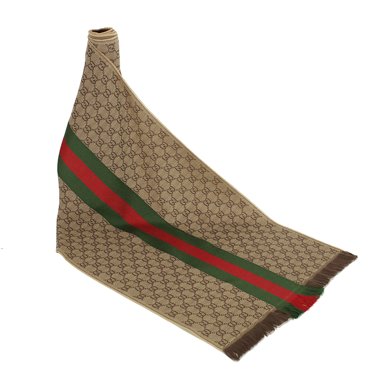 GUCCI¹Å³Û ÕýÆ·2018ÇﶬÄÐŮͨÓÃÌỨÌõÎÆÖ¯´øÎ§½í147351-4G704