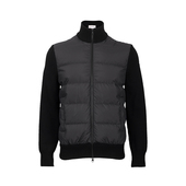 Moncler蒙口男padded罗纹立领拉链保暖羽绒服男士 秋冬2026年新品