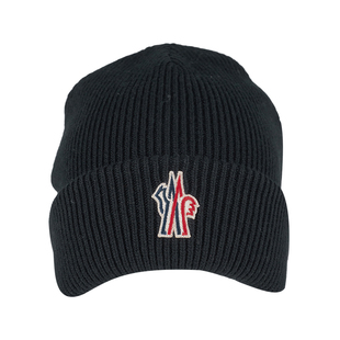 推选 刺绣徽标羊毛休闲绒线帽男女新款 Moncler 盟可睐男女同款