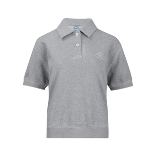 2026年新品 Prada 女夏季 Polo衫 普拉达女士logo印花全棉短袖