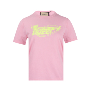 GUCCI古驰女士字母印花圆领短袖 推选 T恤女夏款