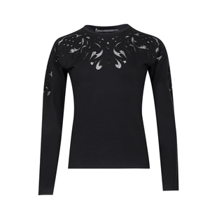 Ermanno T恤春夏降价XY Scervino镂空蕾丝女士休闲圆领长袖