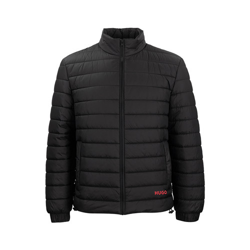 雨果博斯男士拉链立领长袖棉服