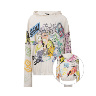 we 11 done男女同款印花连帽衫套头卫衣男女秋冬促销XY