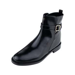 Prada 普拉达女士圆头搭扣靴子短靴女秋冬2026年新品