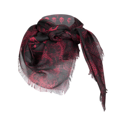 Alexander McQueen亚历山大麦昆女士骷髅丝巾围巾披肩女特卖XY