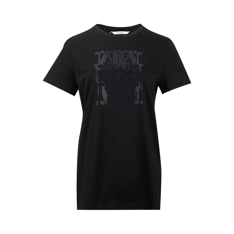 麦丝玛拉女士字母圆领短袖T恤