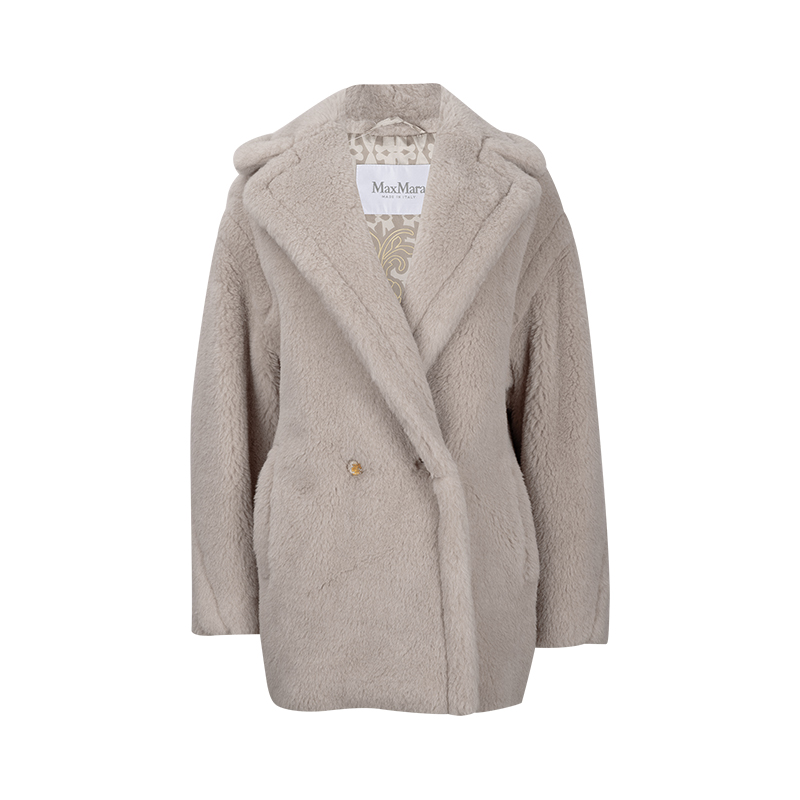 麦丝玛拉女士双排扣纯色大衣外套