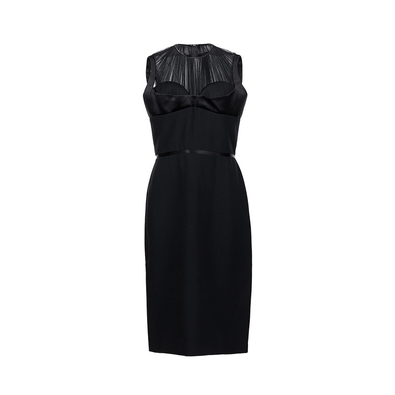 亚历山大麦昆女士无袖连衣裙