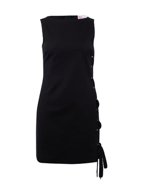 Red Valentino华伦天奴系带收腰圆领无袖连衣裙女士春夏特卖XY