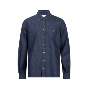 男春秋2026年新品 AMI 刺绣牛仔衬衫 Mattiussi男士 Alexandre