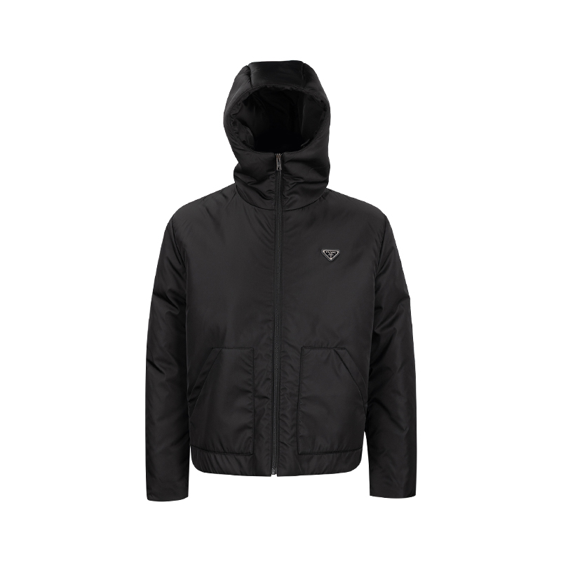普拉达休闲拉链连帽夹克外套