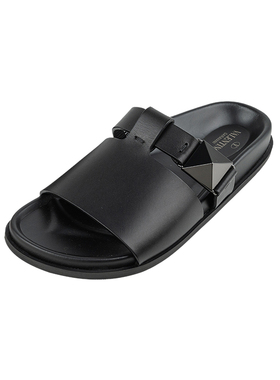 【陈列品】Valentino/华伦天奴男士休闲黑色拖鞋男XY