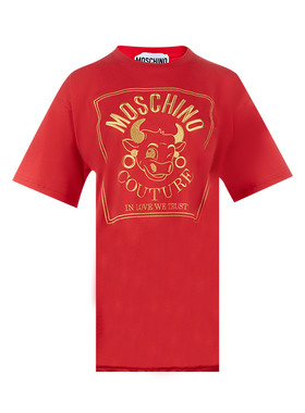moschino/莫斯奇诺刺绣胶囊女士短袖T恤七分袖女春夏降价XY