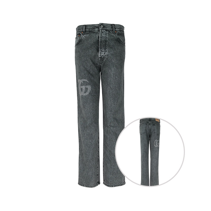 GUCCI古驰男士徽标细节棉质牛仔裤男2026年新品,男装,牛仔裤,淘宝优惠券,粉丝福利购,淘宝优惠卷