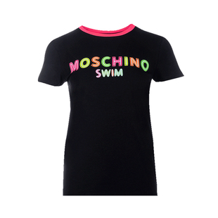 moschino/莫斯奇诺休闲女士印花圆领短袖T恤春夏特卖XY