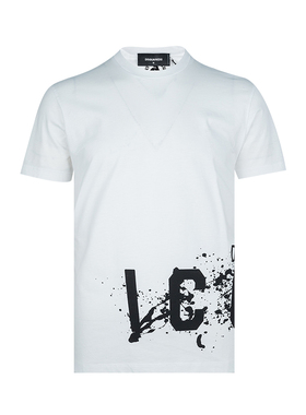 Dsquared2二次方男士logo印花全棉短袖T恤男春夏2026新款推广XY