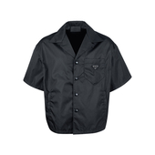 男士 Nylon PRADA普拉达 珐琅三角徽标宽松短袖 衬衫 2026年新品