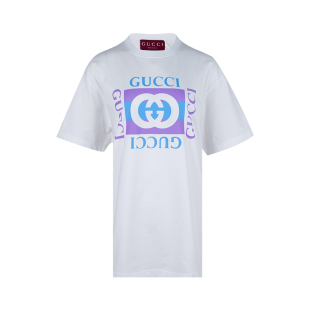 GUCCI古驰女士徽标印花圆领短袖 推广 T恤女春夏2026年新品