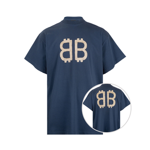 T恤男夏季 Balenciaga巴黎世家男士 字母印花圆领短袖