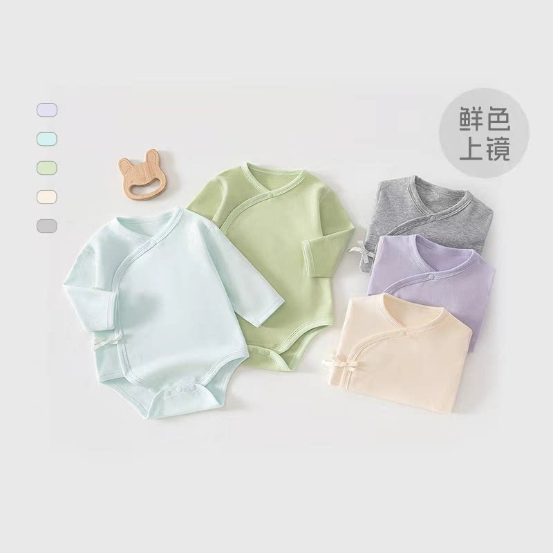 春秋季a类宝宝包屁衣安阳婴童装新生婴儿衣服纯棉无骨三角爬爬服