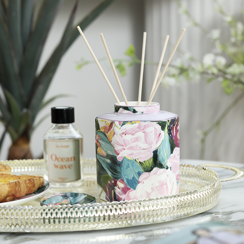 安娜16点六角型香薰罐骨瓷