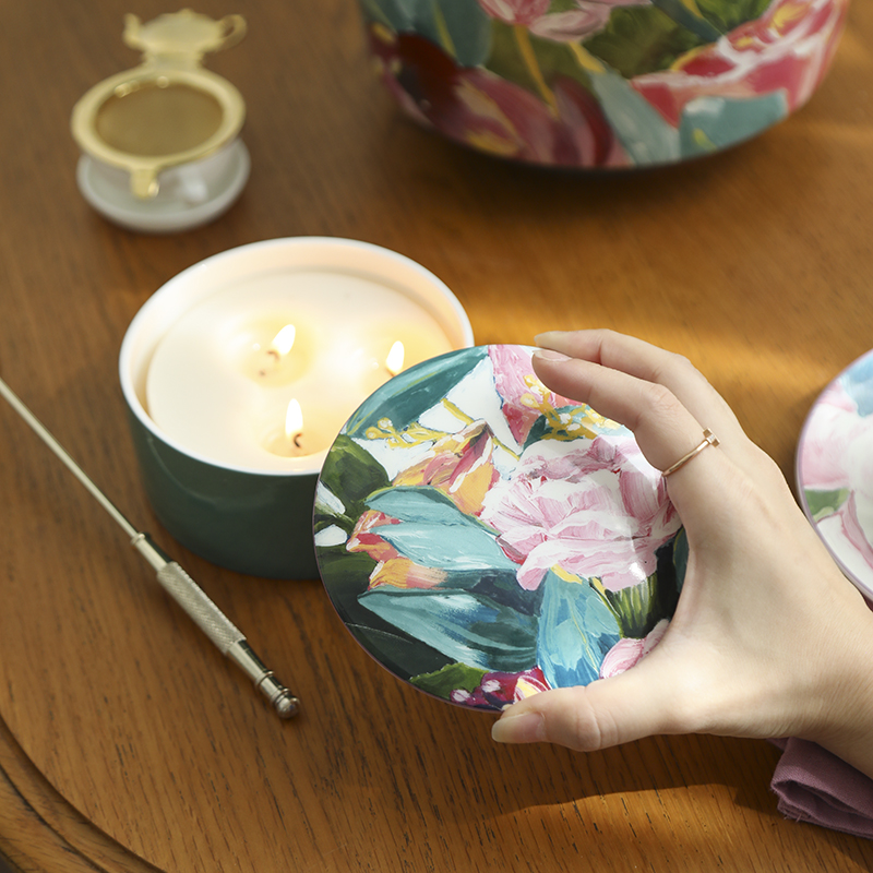 安娜16点花香型骨瓷香薰蜡烛