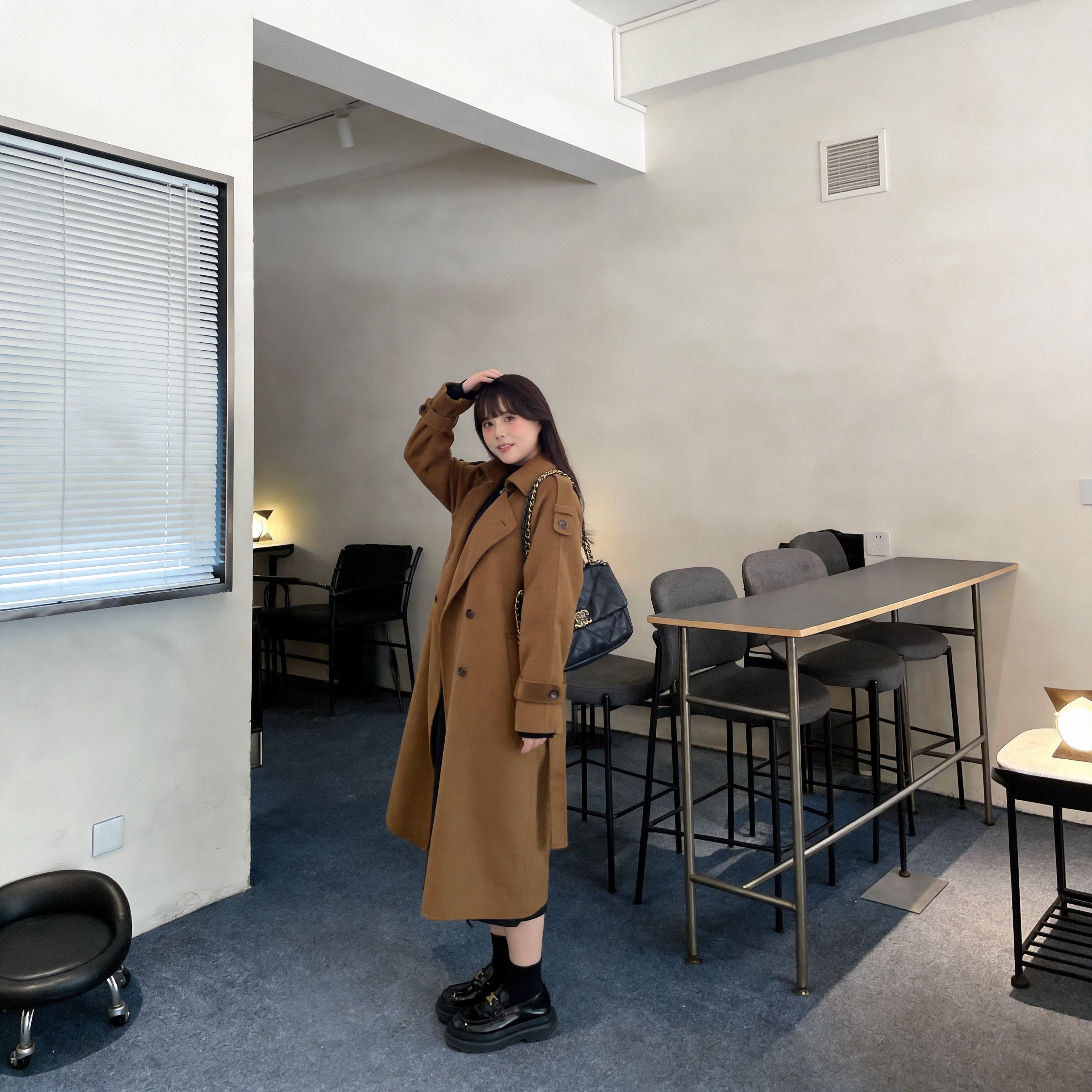慕翎大码女装2026年秋冬新款大衣胖mm洋气减龄女宽松显瘦毛呢外套