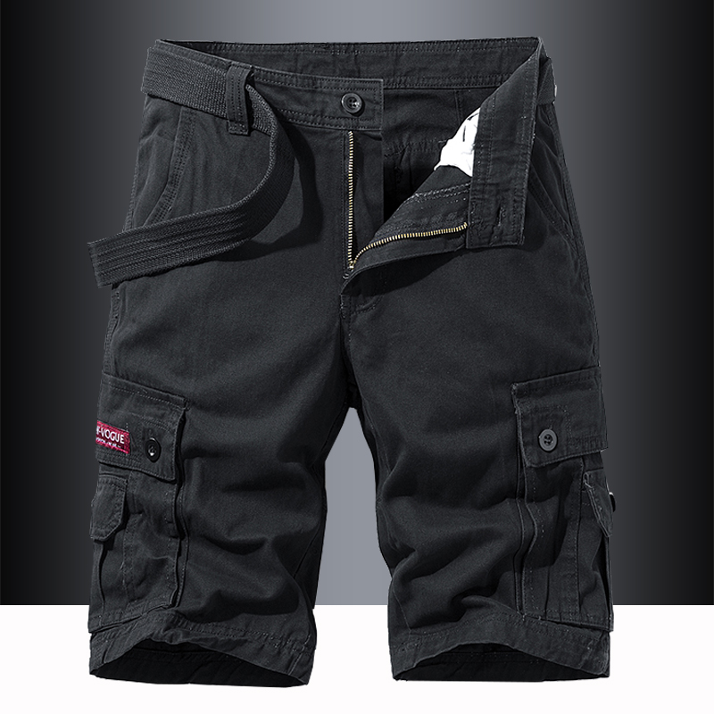 夏季男士短裤工装五分裤宽松直筒纯棉休闲多口袋中裤韩版潮流马裤