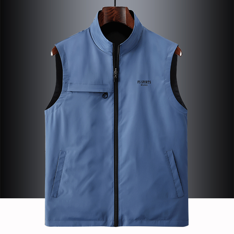 双面穿马甲男春秋款户外防风背心