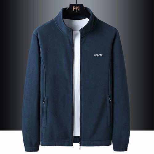 休闲抓绒衣男加绒加厚户外摇粒绒