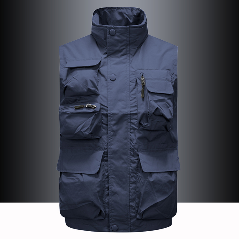 工装马甲男多口袋防风防水户外