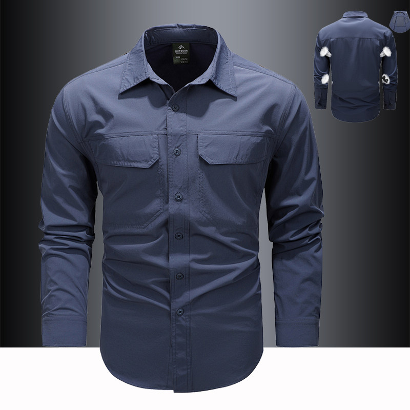 速干长袖衬衫男户外徒步登山春秋季上衣运动透气弹力美式工装衬衣,男装,衬衫,淘宝优惠券,粉丝福利购,淘宝优惠卷