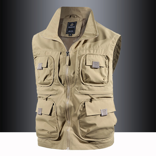 钓鱼马甲男多口袋工装摄影马夹