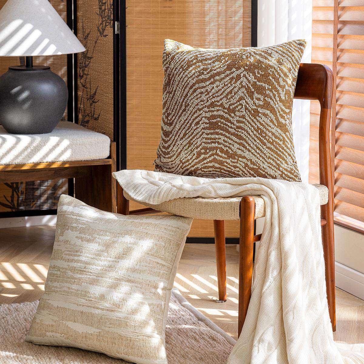 侘寂风沙发抱枕套样板房民宿客厅装饰靠枕床头靠垫床上腰靠包,床上用品,化纤被,淘宝优惠券,粉丝福利购,淘宝优惠卷