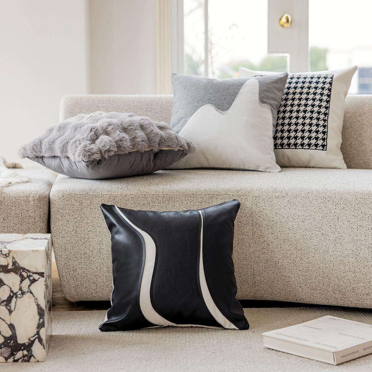 轻奢刺绣沙发抱枕套ins风现代简约客厅装饰靠枕床头靠垫跨境家居,床上用品,化纤被,淘宝优惠券,粉丝福利购,淘宝优惠卷