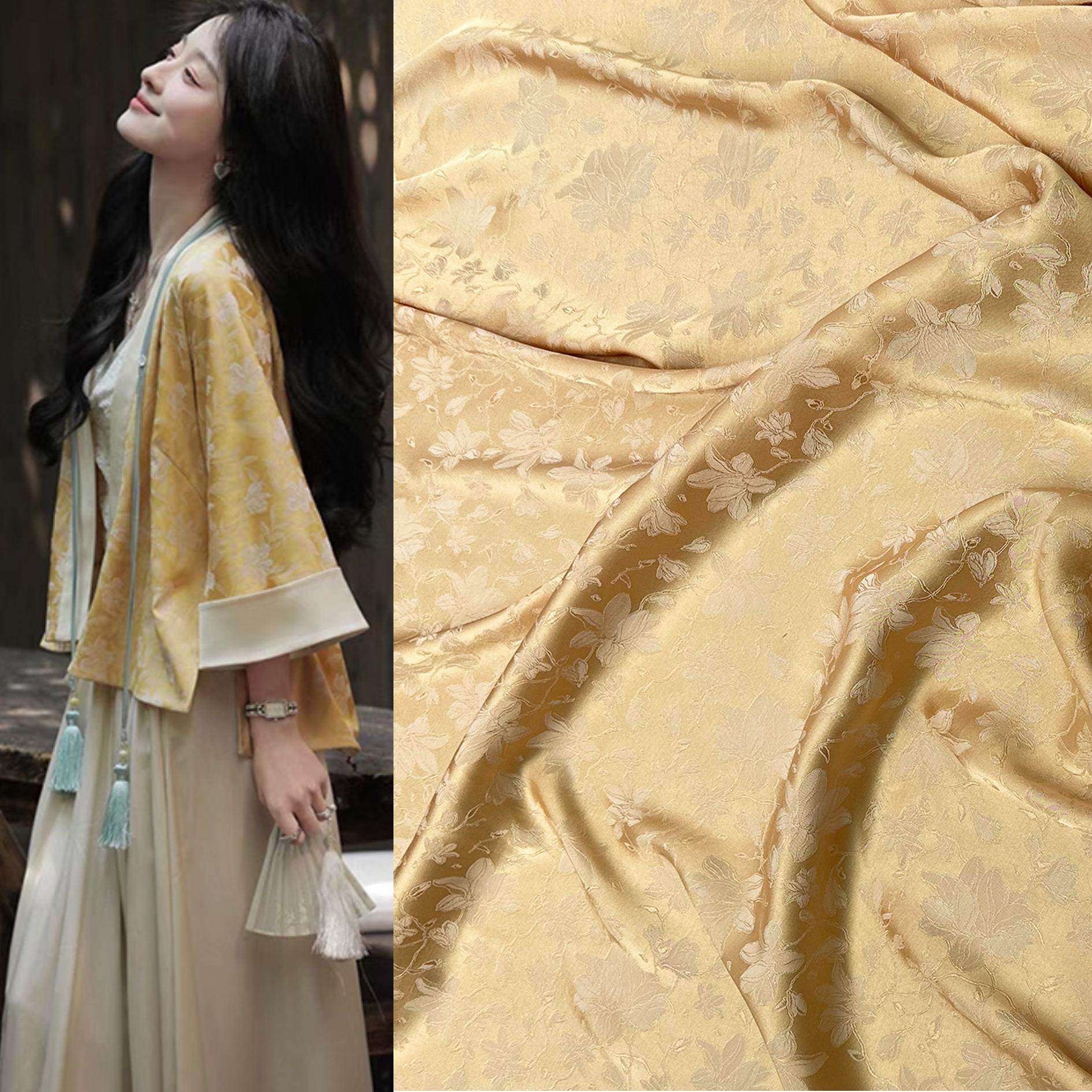 跨境新款涤棉双色花朵提花面料  东南亚傣族风衬衫连衣裙汉服布料,居家布艺,海绵垫/布料/面料/手工diy,淘宝优惠券,粉丝福利购,淘宝优惠卷