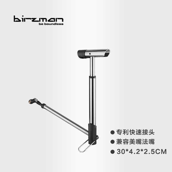 BIRZMAN 迷你直立式 便携 打气筒 美嘴法嘴 兼容