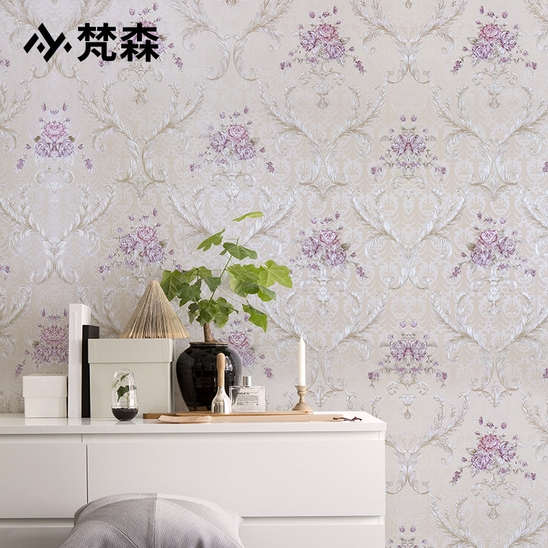 温馨田园壁纸粉色蓝色韩式