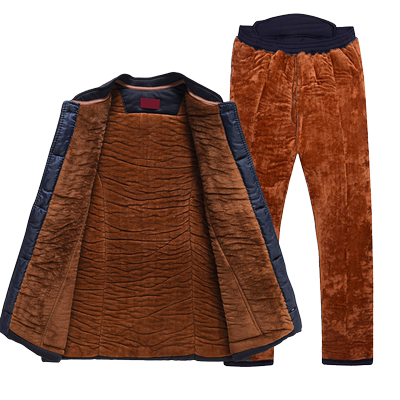 棉裤棉服套装加绒加厚保暖