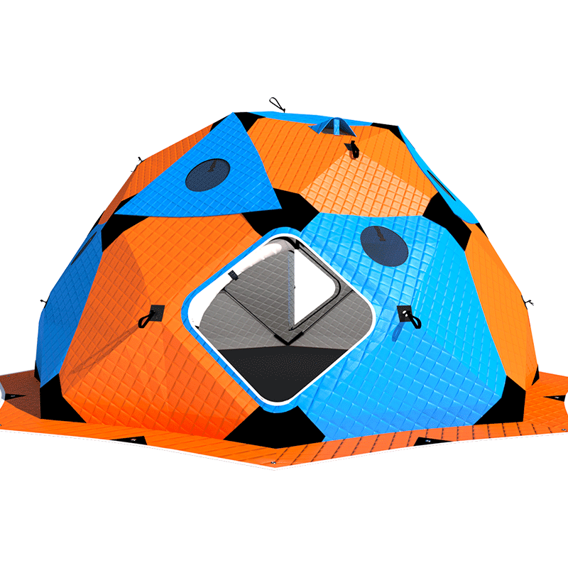八角球形棉帐篷双门设计可拆底部