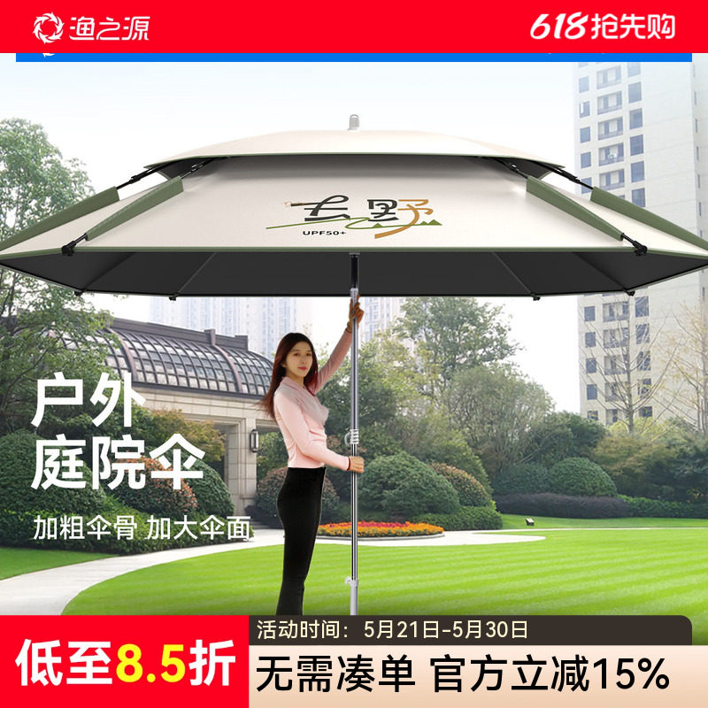 渔之源钓鱼伞大伞户外摆摊太阳伞大号雨伞地摊广告伞庭院伞露营伞