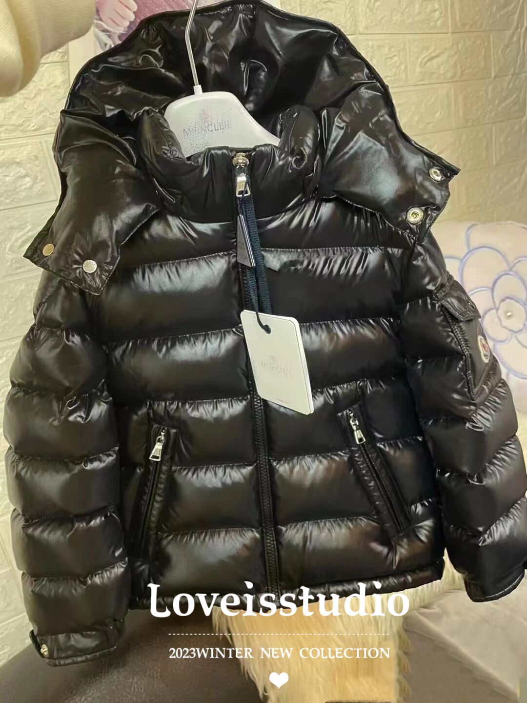 潮牌加厚儿童保暖连帽鹅绒服