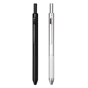 多功能四合一高黑科技重力感应笔金属中性笔商务办公签字笔黑色圆珠笔自动铅笔学生用多色笔三色0.5按动笔芯