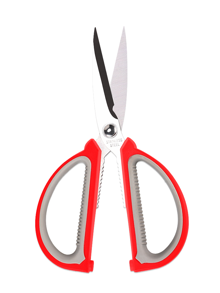 King size scissors household stainless steel multi-function scissors sharp hand paper cutting knife large small office use industrial strong dismantling express kitchen special cutting box cutting head tailor scissors