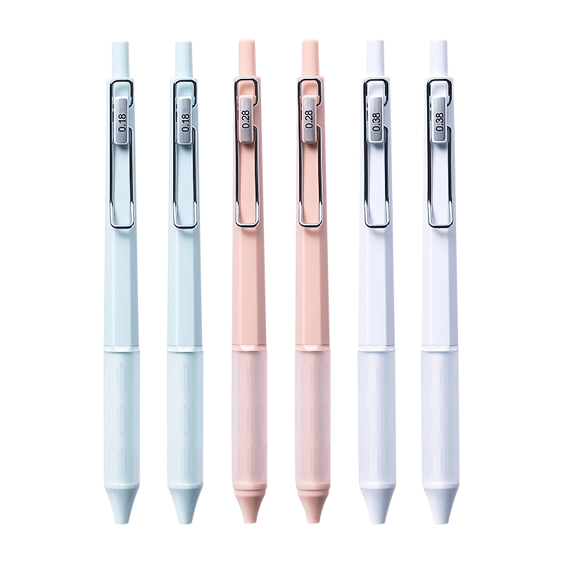掌握速干按动0.28mm中性笔文具考试小白笔碳素顺滑0.18学生初中生刷题ST细笔会计财务笔0.38黑圆珠笔签字笔芯