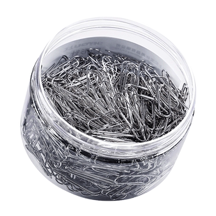 1000枚彩色回形针办公用品曲别针大号文件书签回型针收纳盒文具u型固定回纹回行回旋别针回心针批发